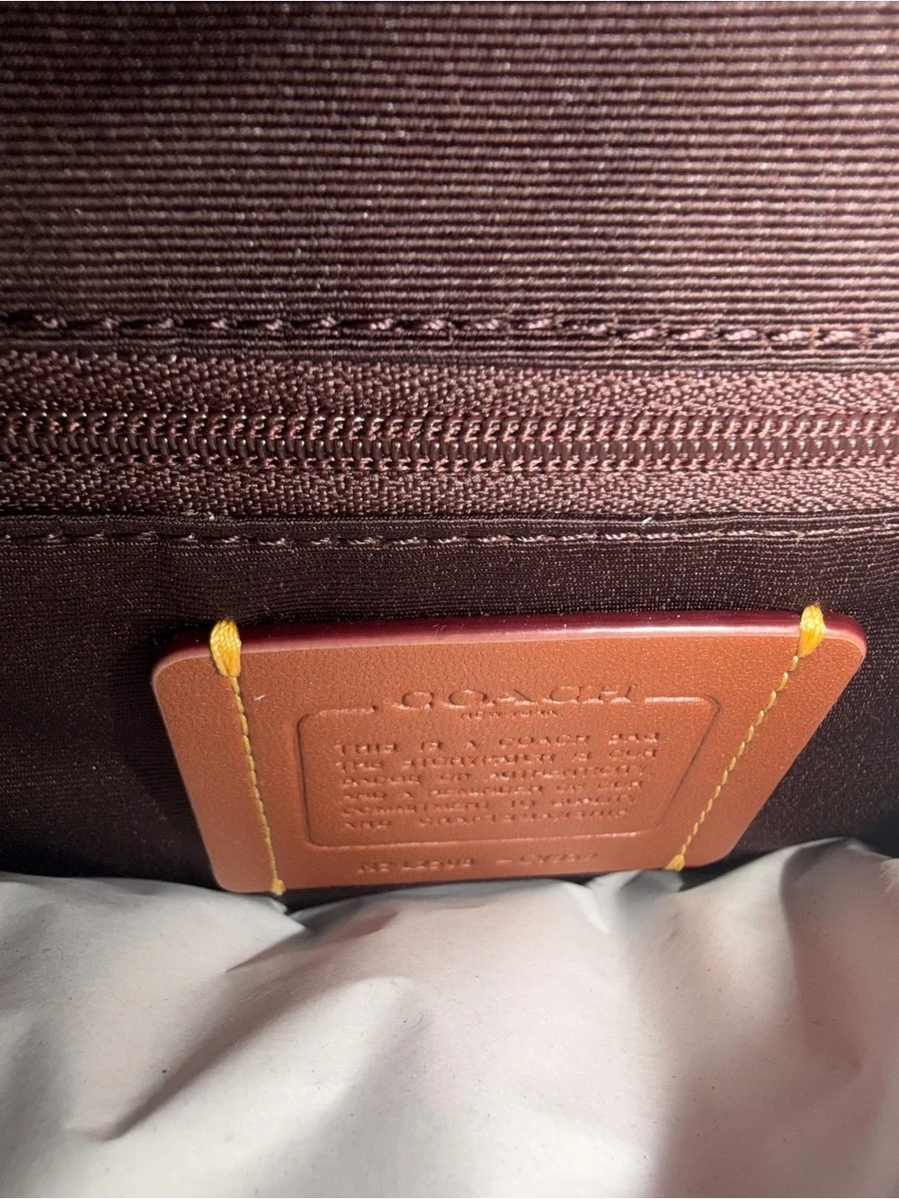 Coach Brown Signature Canvas Satchel with Gold Hardware
